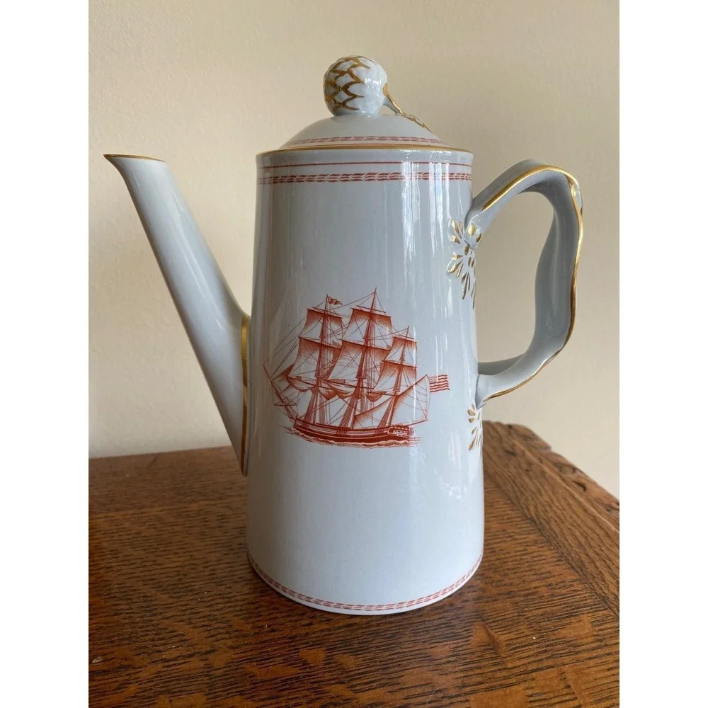Coffee Coco Pot Tea Spode Trade Winds London 4C Pottery 8.5